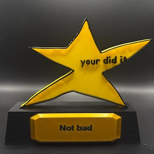 You Did It! Funny Meme Star Trophy - Gag Gift for Any Occasion