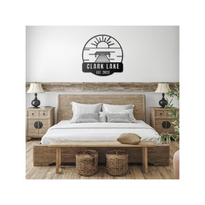 Unique Personalized Lake House Sign | Lake House Theme Decor | Custom Metal Wall Hanging
