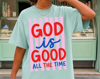 God is Good Shirt, Cute Christian Shirt for Teen Girls, Faith Based T-Shirt for Women, Youth Group Church T Shirt