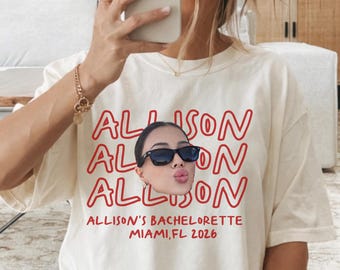 Custom Face Bachelorette Shirt, Photo Bachelorette Shirt, Matching Team Bride, Bridal Party Gift