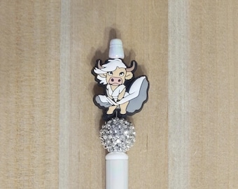 Moorilyn Cow Beaded Pen: Fun Desk Accessory