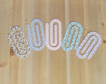 Jumbo Floral Paper Clips | Cute Teacher Bookmark, Planner Clip