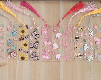 Aesthetic Acrylic Bookmark with Tassel – Personalized Book Lover Gift