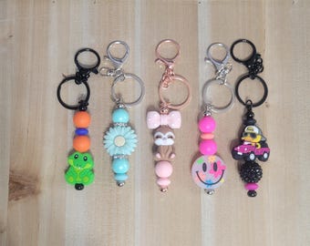 Handmade Beaded Keychain | Colorful Bag Charm