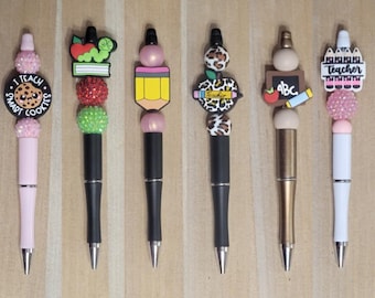 Teacher-Themed Beaded Pens - Teacher Gifts