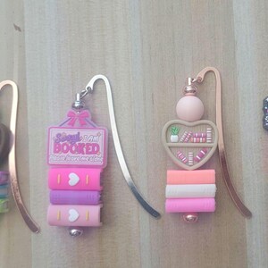 Adorable Handmade Book Lover Bookmarks – Heart Bookshelves, Cute Quotes & Colorful Book Stack Charms