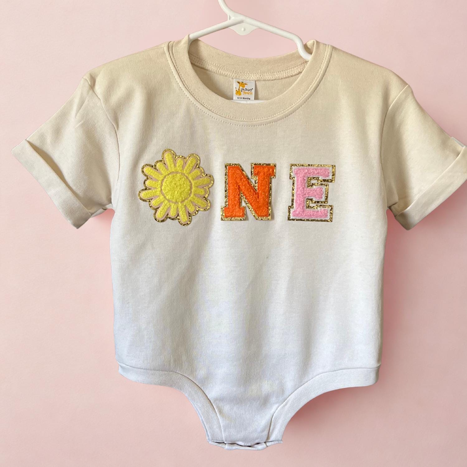 Sunshine ONE Birthday Onesie: Handcrafted Cotton Bodysuit