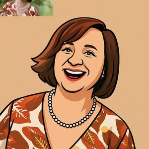 Custom Digital Portrait – Bold Modern Cartoon Style Illustration