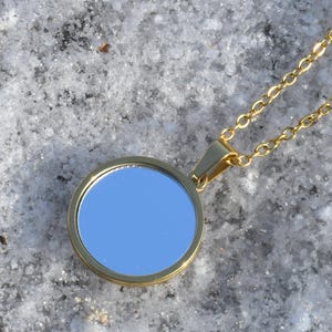 Gold Witch's Mirror Necklace – Hexenspiegel Protection Amulet