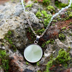 Witch Mirror Necklace, Stainless Steel Protection Amulet, Gothic Talisman