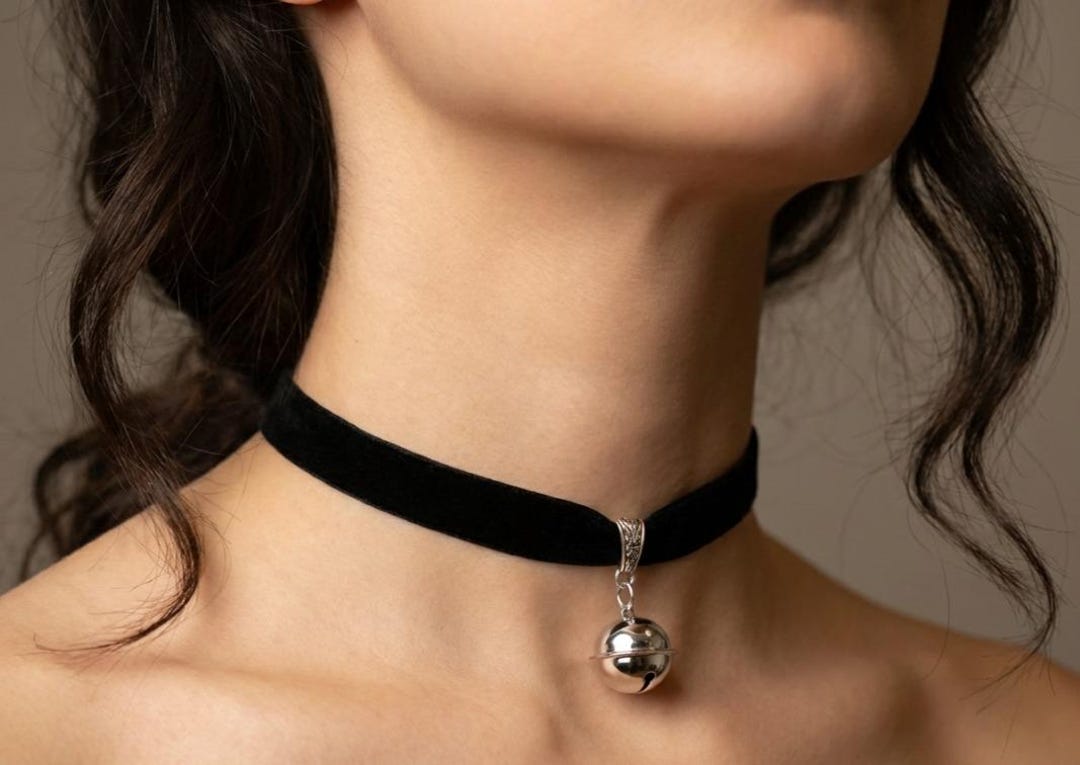 Kawaii Cat Black Velvet Jingle Bell Necklace - E-girl Cosplay Gothic Choker - Etsy Denmark
