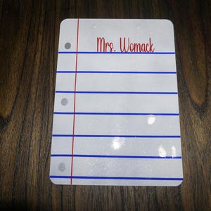 Custom Teacher Clipboard - Personalized Painted & Resin Coated Clipboard- Back-to-school or Teacher Appreciation Gift