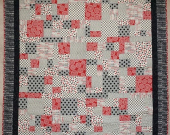 Red, Black, and White Quilt