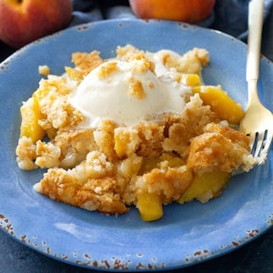 Aunt Pat’s Peach Cobbler, Baked Goods, Peach Cake