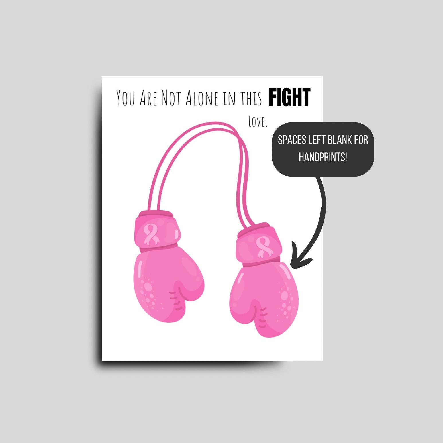 Handprints Breast Cancer Awareness Printable Kids Crafts, Gifts for ...