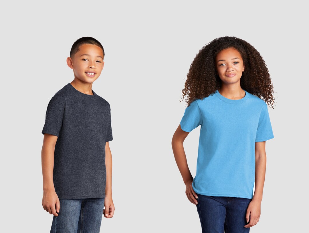 Blank Youth Tee Kids Plain Tshirt Unisex Youth Shirt, for Sublimation