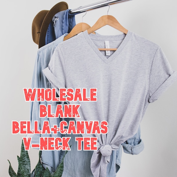 Blank V-Neck Bella Canvas T-shirt,3005 Plain Bella Canvas V-Neck,Soft Blank T-shirt ,Unisex Tee,DIY Blank Tee,Shirt Blanks Wholesale Bulk