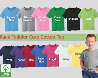100% Cotton toddler Sublimation Shirt | Kids Colored Sublimation Shirt | Kids Blank Sublimation Shirts | Kids Sublimation Blanks | DTF Shirt