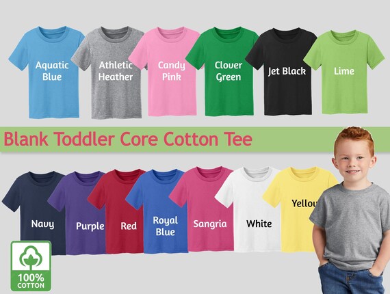 100% Cotton toddler Sublimation Shirt | Kids Colored Sublimation Shirt |  Kids Blank Sublimation Shirts | Kids Sublimation Blanks | DTF Shirt