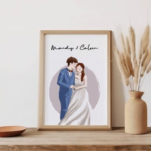 Portrait de dessin animé à partir d'une photo, portrait personnalisé à partir d'une photo, portrait numérique, cadeau d'anniversaire, portrait de couple, cadeau de la Saint-Valentin