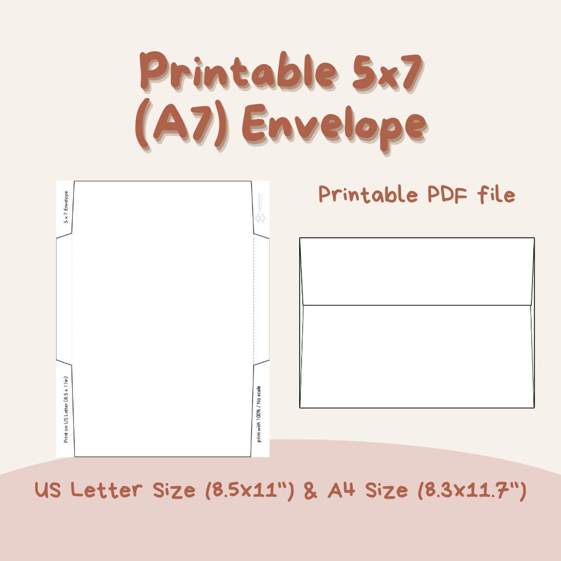 Printable Envelope Templates | Greeting Card Envelope | Instant ...