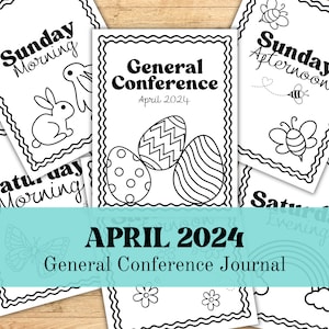 April 2024 General Conference Journal, General Conference Notebook for Women, General Conference Activity, LDS Journal, LDS Notes, Spring