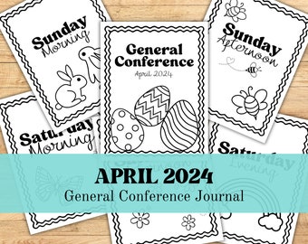 Avril 2024 Journal de la Conférence générale, Carnet de notes de la conférence générale pour les femmes, Activité de la conférence générale, Journal LDS, LDS Notes, printemps