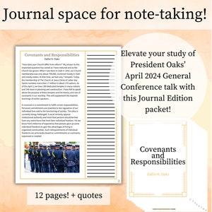 Covenants and Responsibilities - Dallin H. Oaks, Journal Edition Packet, General Conference ...