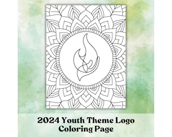 2024 LDS Youth Theme Logo Coloring Page, I am a Disciple of Jesus Christ Coloring Page, LDS Scripture Coloring Page, Young Women Activity