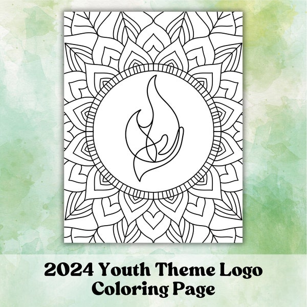 2024 LDS Youth Theme Logo Coloring Page, I am a Disciple of Jesus Christ Coloring Page, LDS Scripture Coloring Page, Young Women Activity