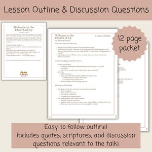 Welcome to the Church of Joy - Patrick Kearon, Lesson Outline, Study ...