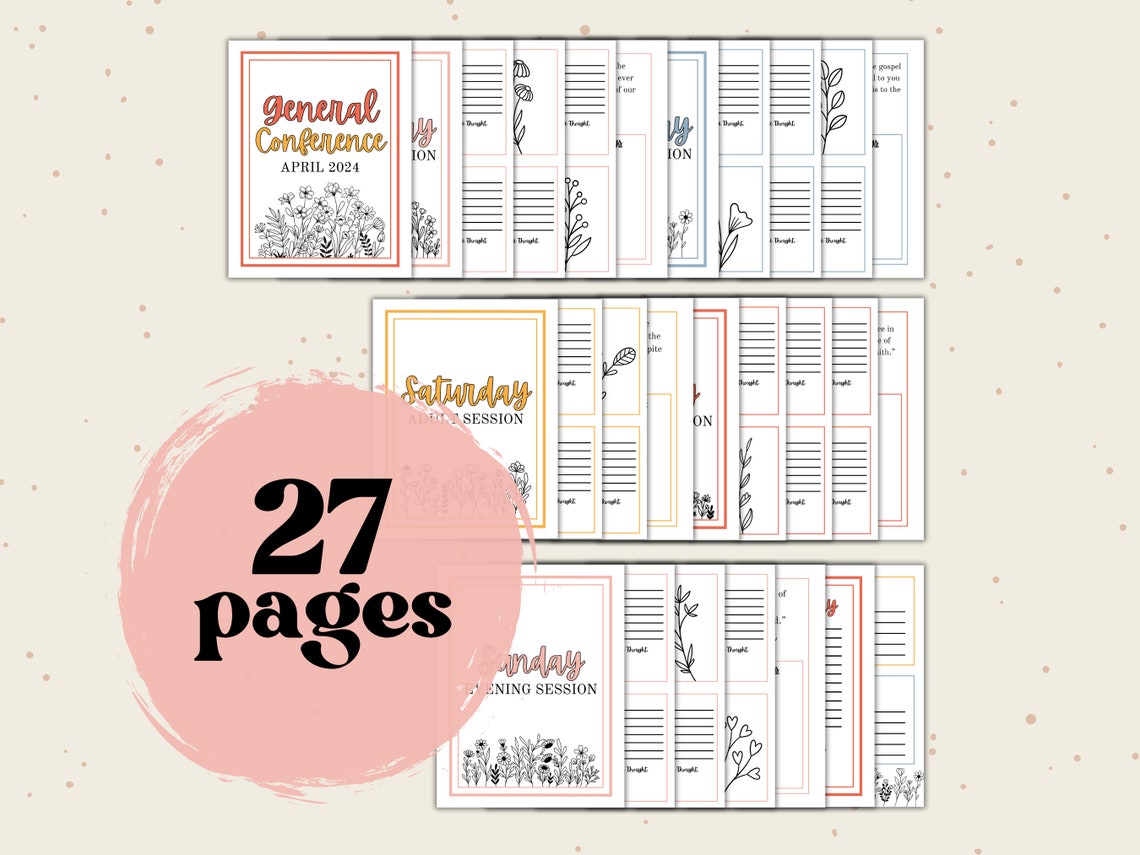 April 2024 General Conference Journal, General Conference Notebook for
