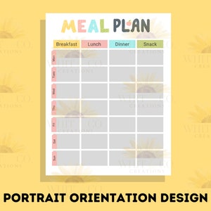 Printable Weekly Meal Planner 7 Day Menu Planner Meal Prep - Etsy