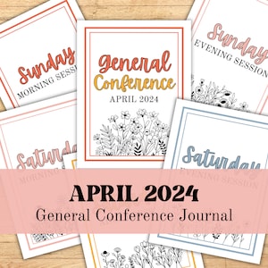 April 2024 General Conference Journal, General Conference Notebook for Women, General Conference Activity, LDS Journal, LDS Notes