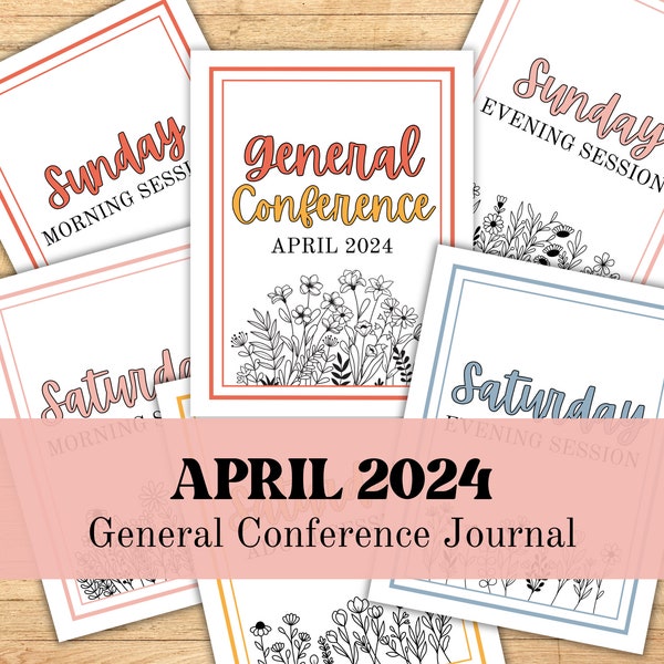 April 2024 General Conference Journal, General Conference Notebook for Women, General Conference Activity, LDS Journal, LDS Notes