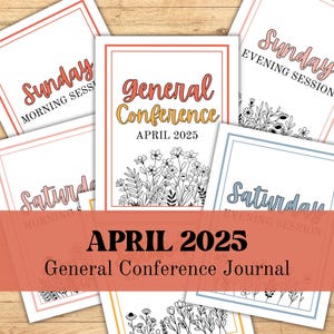 April 2025 General Conference Journal, General Conference Notebook for Women, General Conference Activity, LDS Journal, LDS Notes