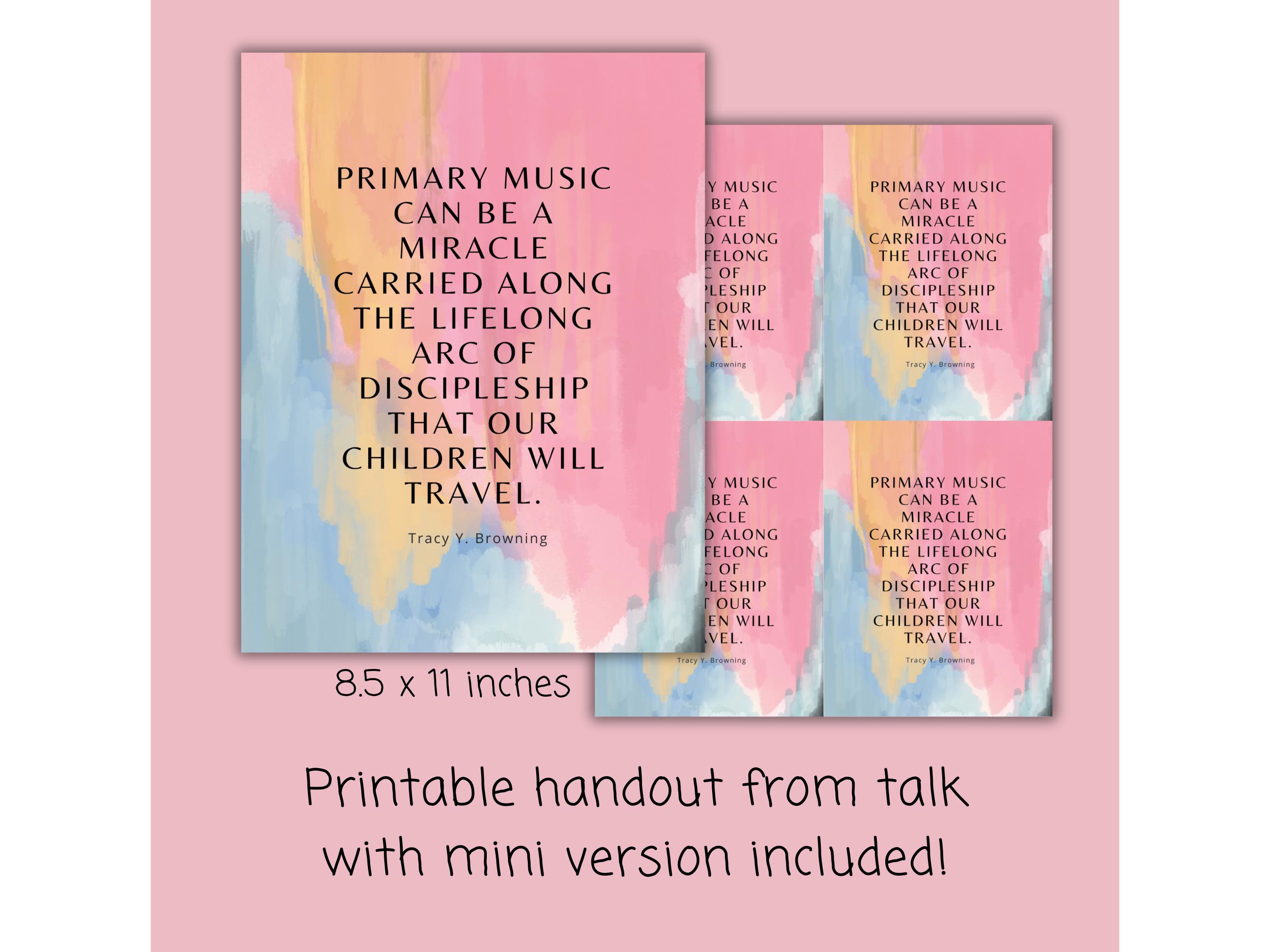 Tune Your Heart to Jesus Christ: the Sacred Gift of Primary Music ...