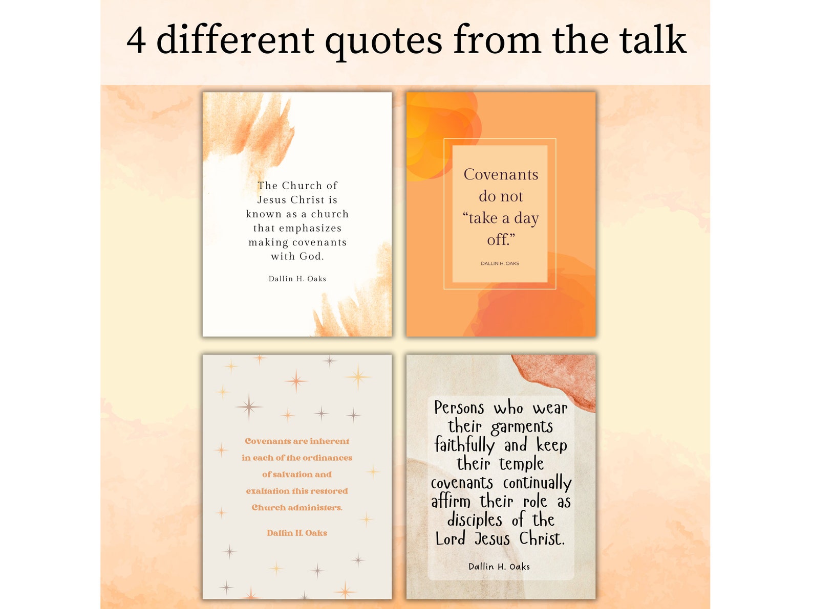 Covenants and Responsibilities - Dallin H. Oaks, Journal Edition Packet, General Conference ...