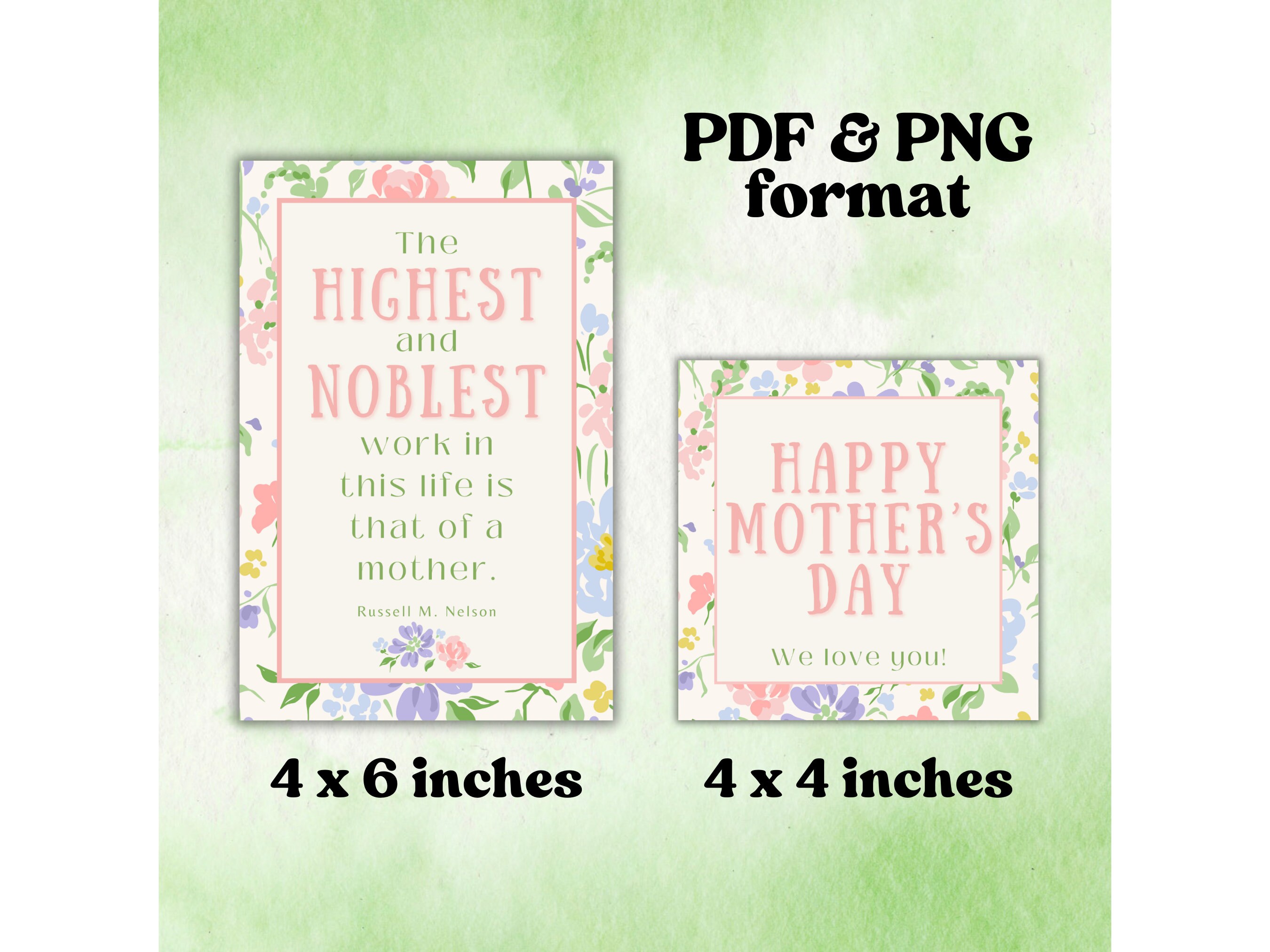 LDS Mother's Day Printable, Mother's Day Quote, Mother's Day Gift ...