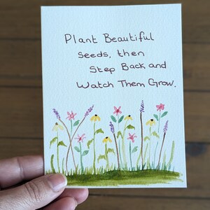 Watercolor Beautiful Seeds wildflower 4x6 Greeting Card