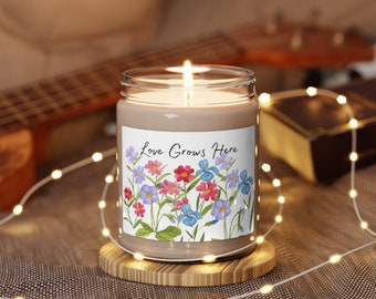 Love Grows Here, Scented Soy Candle, 9oz