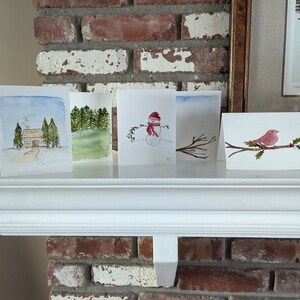 Winter Wonder Watercolor Greeting Cards, set of five