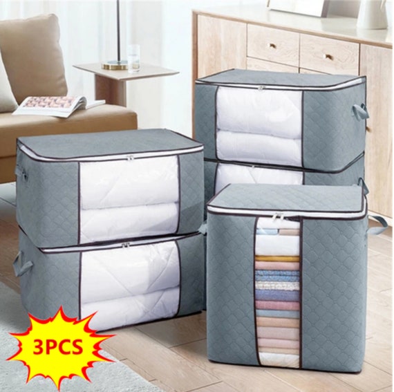 Anti Dust Large Storage Bag Clothes Quilt Blanket Storage Sort Home  Organizer