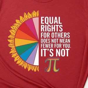 Equal RIGHTS for others does not mean fewer rights for you shirt, it not pie shirt, LGBT Rainbow, Black Rainbow, Transgender Rainbow, Pride