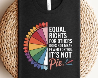 LGBT Pride-T-shirt: Equal Rights Rainbow-shirt met print