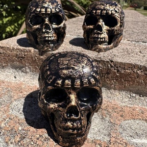 Aztec Death Whistle Skull 3D Printed (Black)