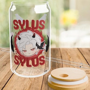 Sylus Love and Deepspace Otome videogame Anime Glass Cup Glassware Perfect Anime Gift Lads Merchandise High-Quality Etched Glass