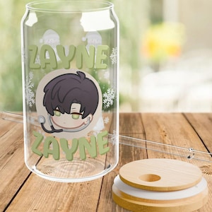 Zayne Love and Deepspace Glass Cup Otome videogame Anime Glassware Perfect Anime Gift Lads Merchandise High-Quality Etched Glass