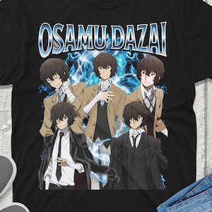 Dazai Bungou Stray Dogs T-Shirt Anime Vintage Streetwear anime bsd fanmerch bungo stray dogs fan merchandise perfect gift for Anime Fans