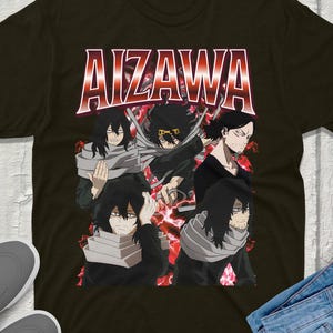 Aizawa Eraserhead My Hero Academia TShirt Unisex Vintage Streetwear MHA Shirt retro90s Anime Apparel fanmerch MHA Merchandise Anime Gift